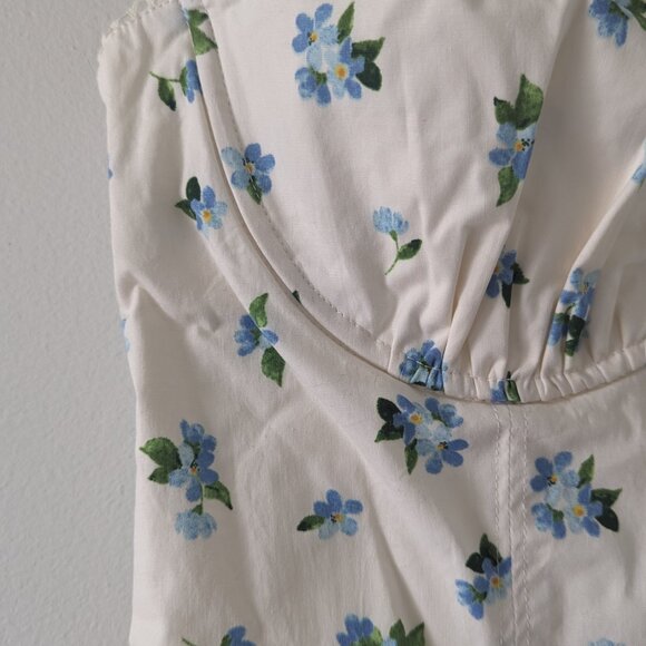 WeWoreWhat Underwire Watercolor Ditsy Corset (Ivory) - Picture 6 of 10